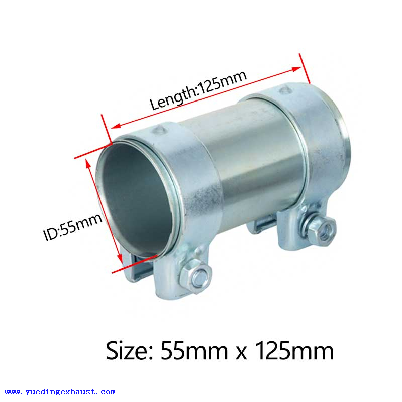Unión de manguito de conector de tubo de escape de 55 mm x 125