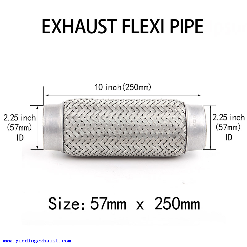 Soldadura de tubo Flexi de escape de 2,25 pulgadas x 10 pulgadas en reparación de tubo flexible de junta flexible