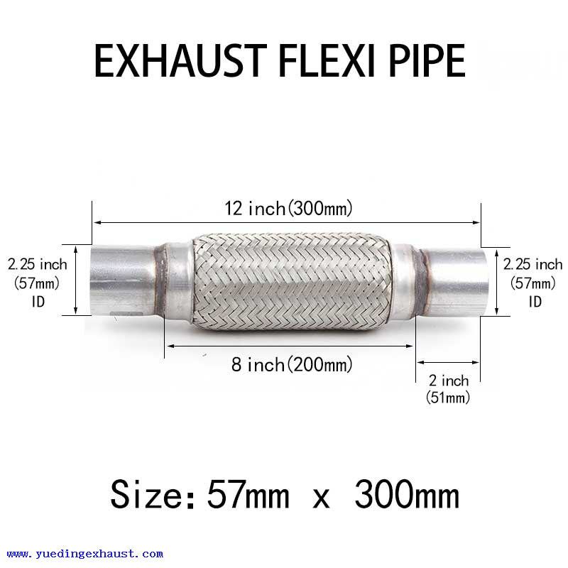 Tubo flexible de escape de 2,25 pulgadas x 12 pulgadas Reparación de tubo flexible de junta flexible