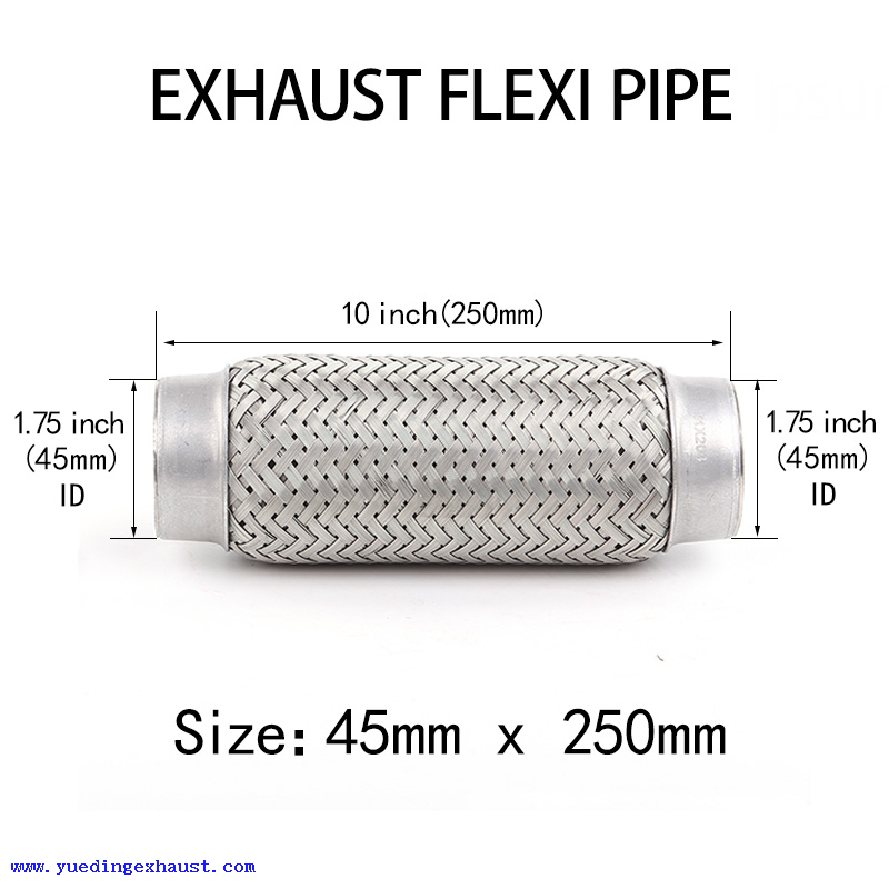 1.75 pulgadas x 10 pulgadas Soldadura en tubo de escape Flexi Junta Flex Reparación de tubo flexible