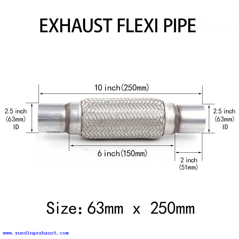 63 x 250 mm Junta de tubo flexible de escape Reparación de tubería flexible