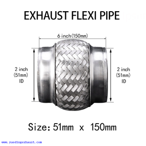 51 mm x 150 mm Soldadura en tubo flexible de escape Reparación de tubo flexible de junta flexible